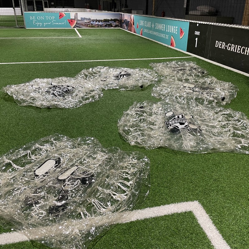 Bubble Soccer vorbrereitung